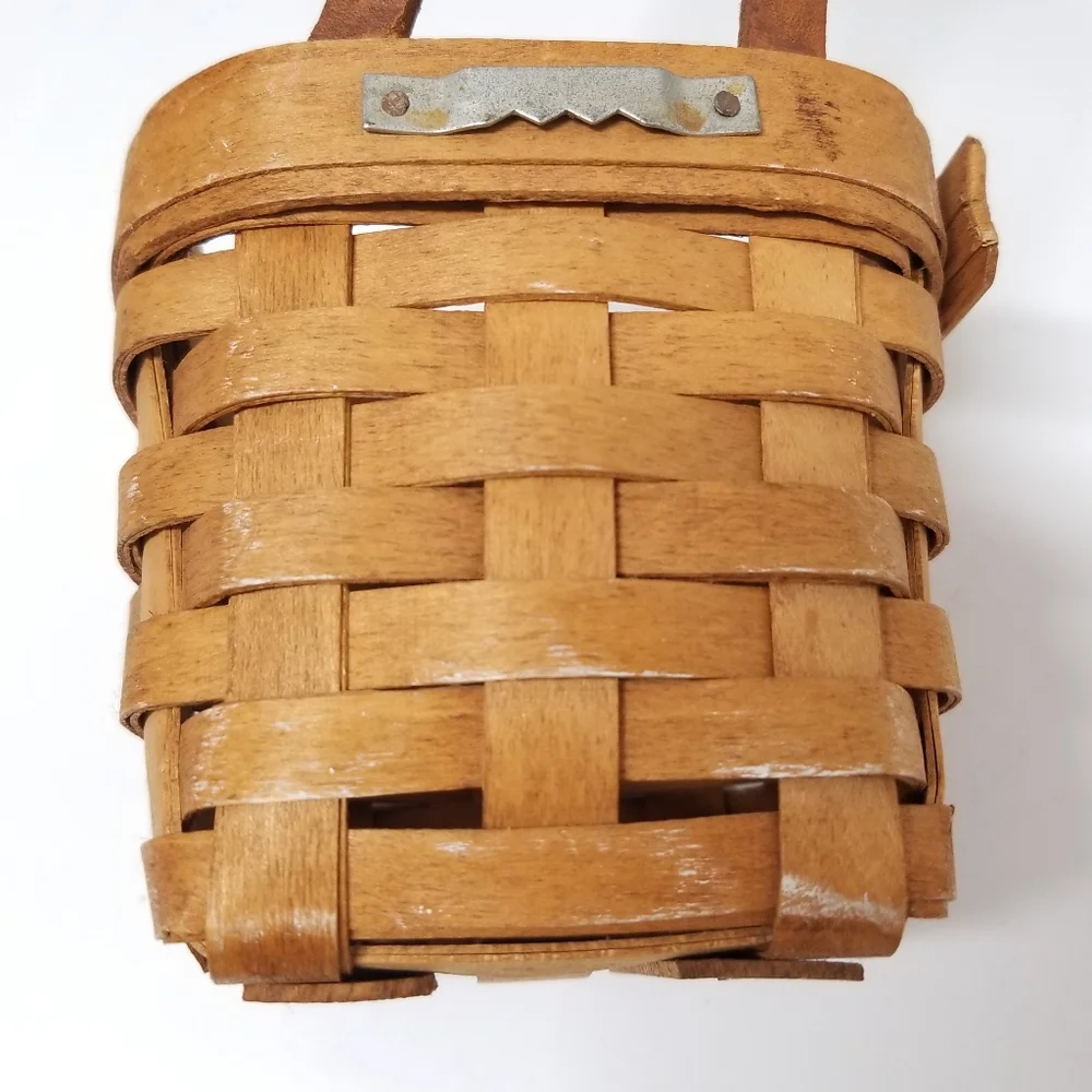 Longaberger Small Basket Set 3pc Brown & Multi Color